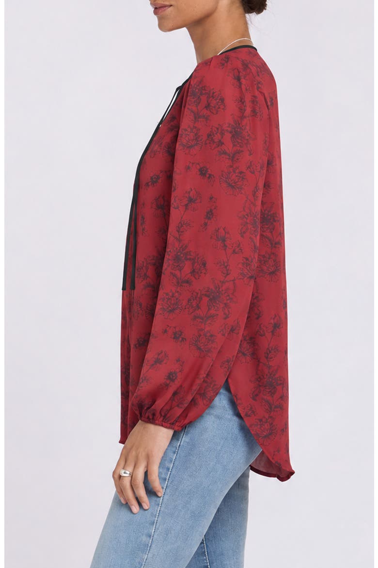 Elsie Tie Neck Georgette Top, Alternate, color, FLORA BOTANICA