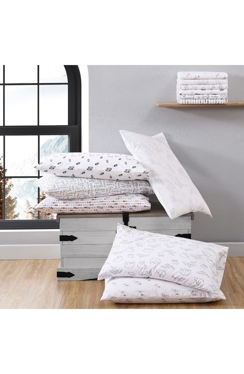 Eddie Bauer Explore Lantern Cotton Sheet Set, Alternate, color, White/ Multi