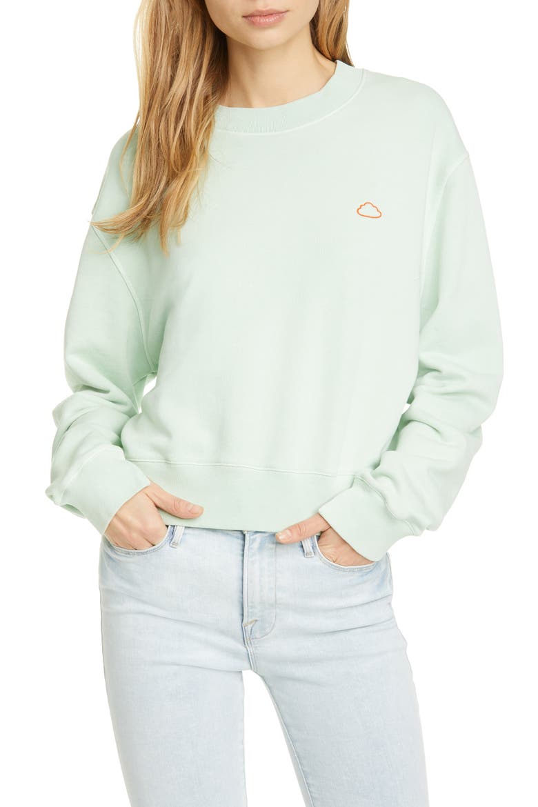 Easy Organic Cotton Sweatshirt, Main, color, FADED ALOE