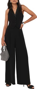 MINT VELVET Tuxedo Wide Leg Jumpsuit