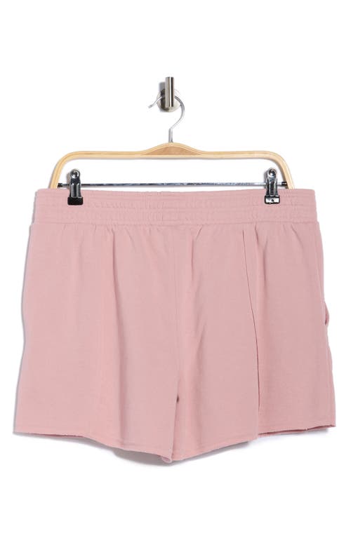 Yogalicious Rise Up Raw Edge French Terry Shorts In Black