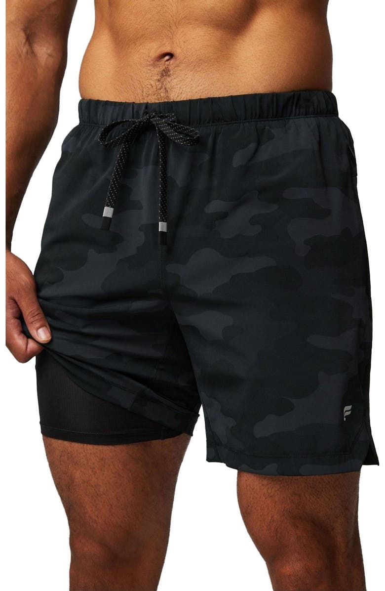 Fabletics Men's The 7" One Short, Main, color, Black Tactical Camo