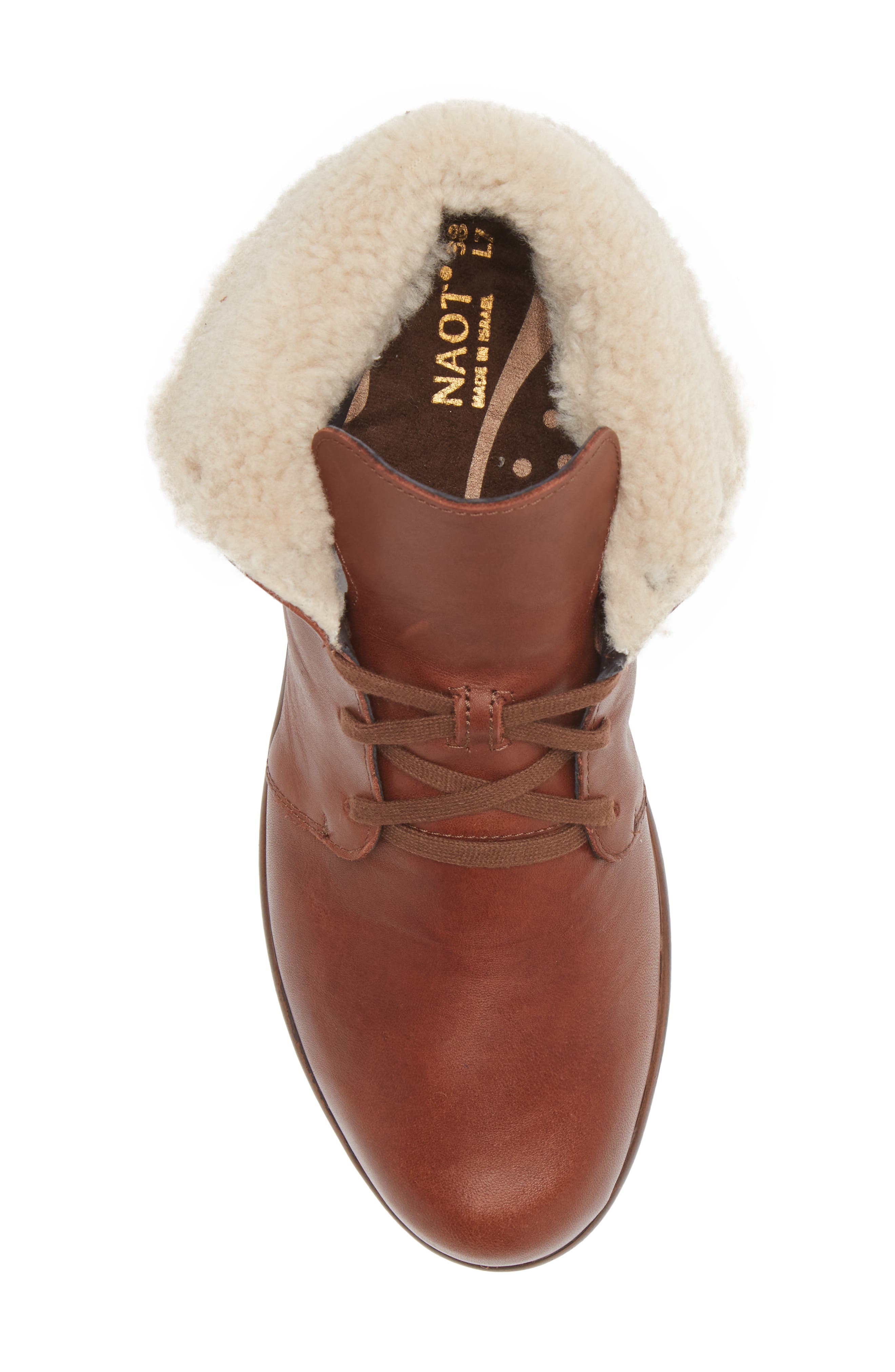 Naot Pali Faux Shearling Lined Bootie, Alternate, color, Soft Chestnut Leather