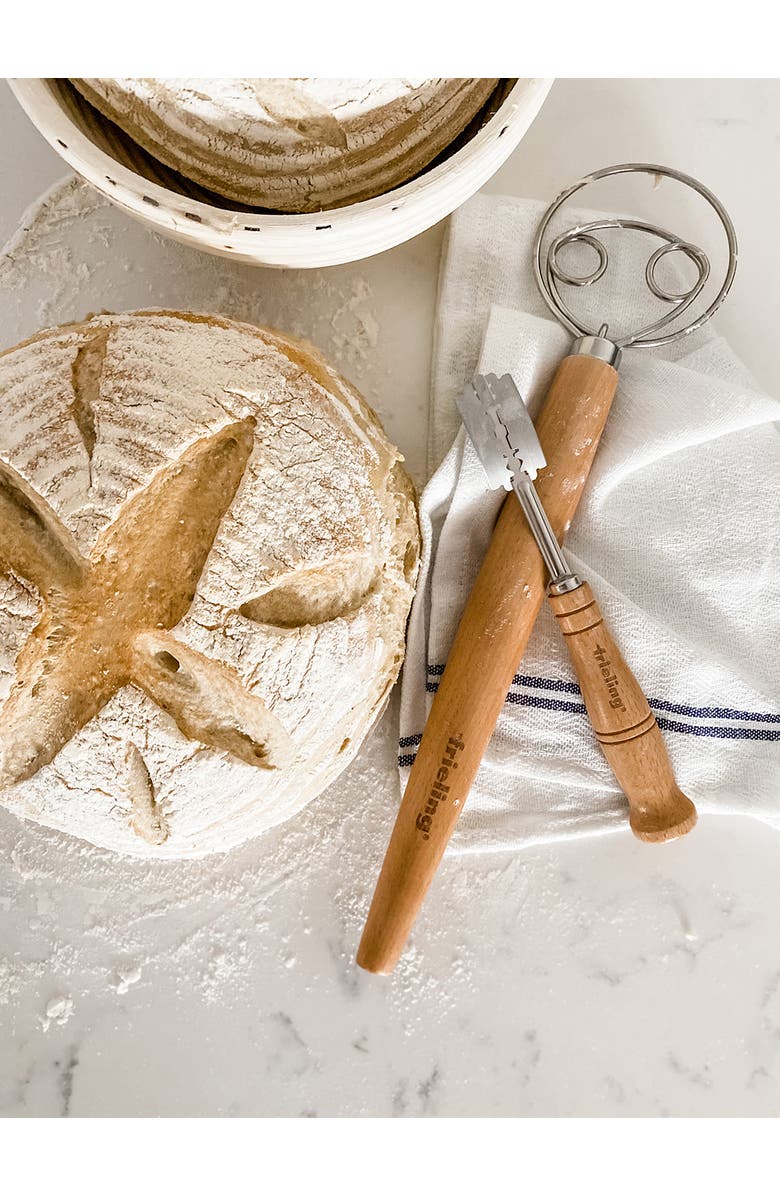 FRIELING Bread Lame Dough Scoring Blade w/Extra Blades and Cover, Natural Wood Handle, Alternate, color, 