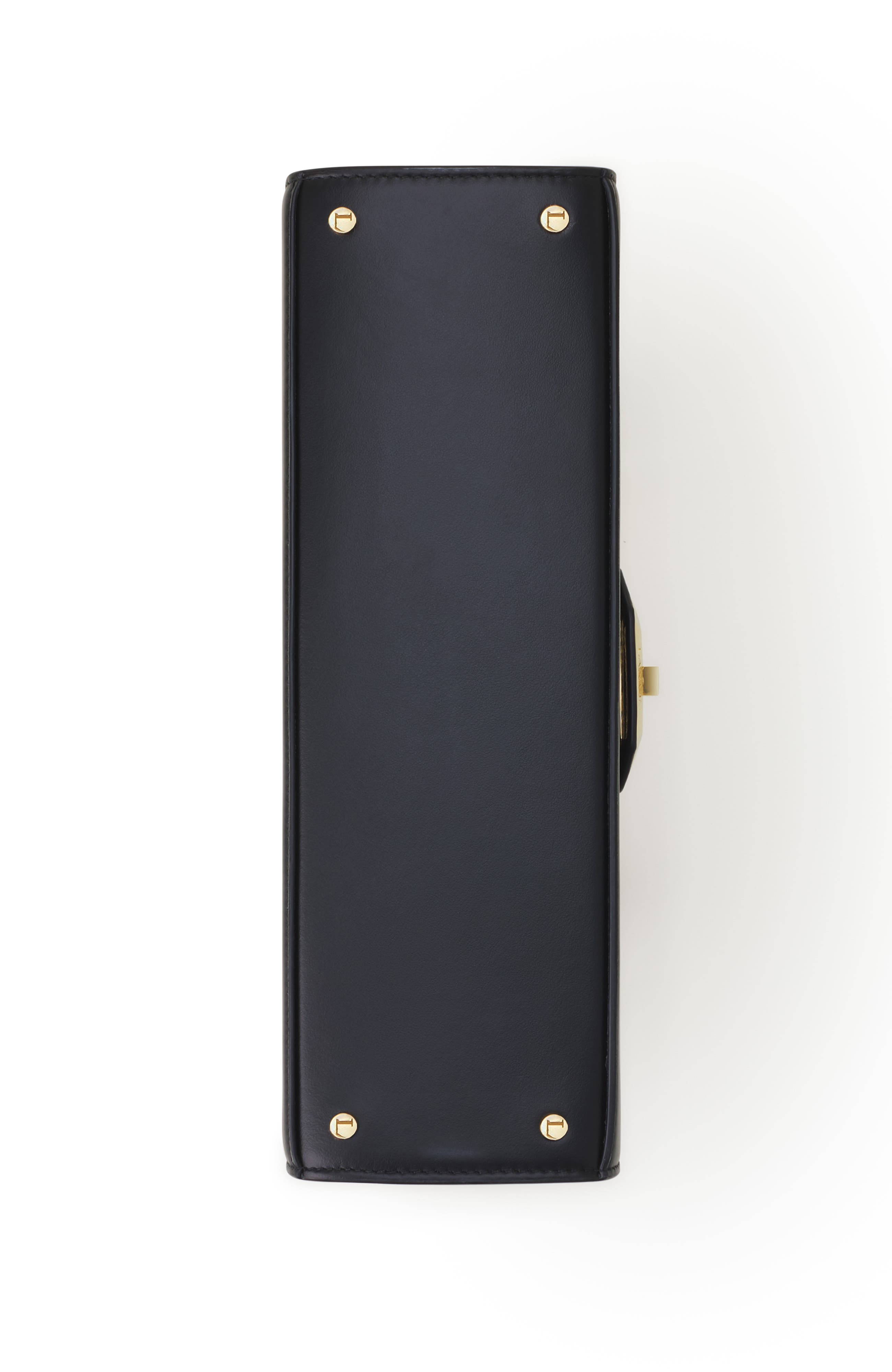Pencil Cat Bag In Leather, Alternate, color, Black