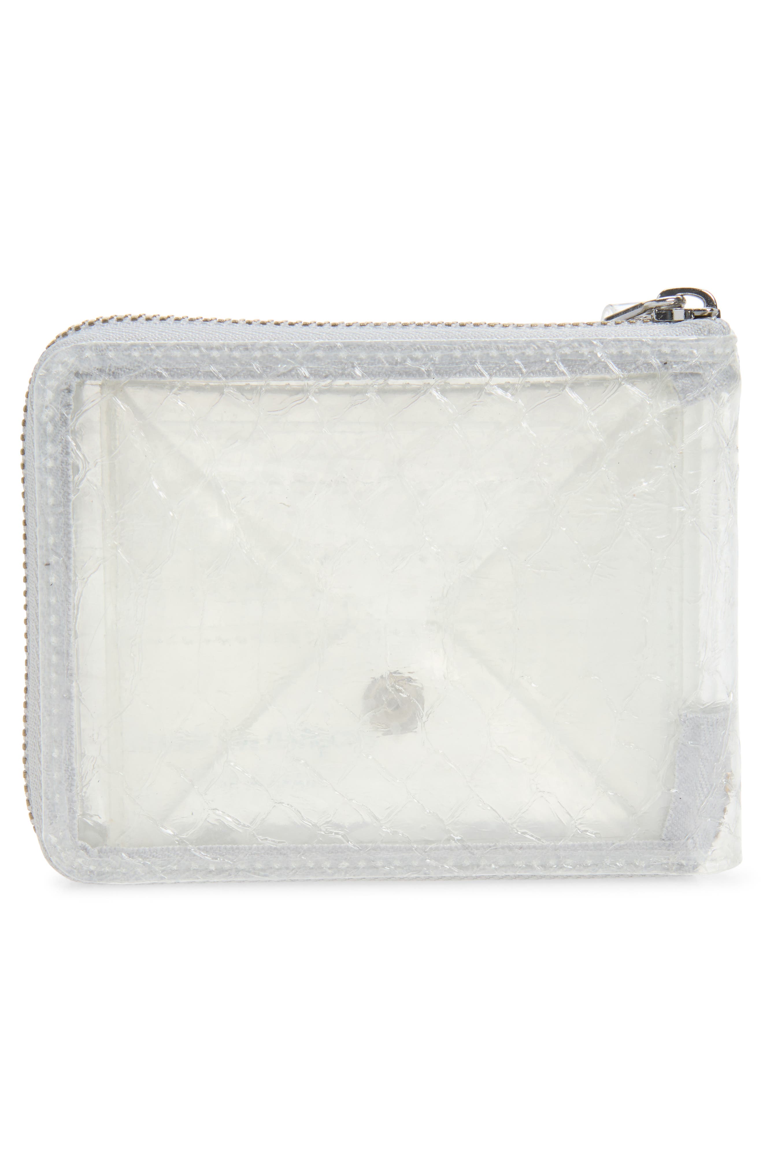 Comme des Garçons Clear Snakeskin Embossed Square Zip Around