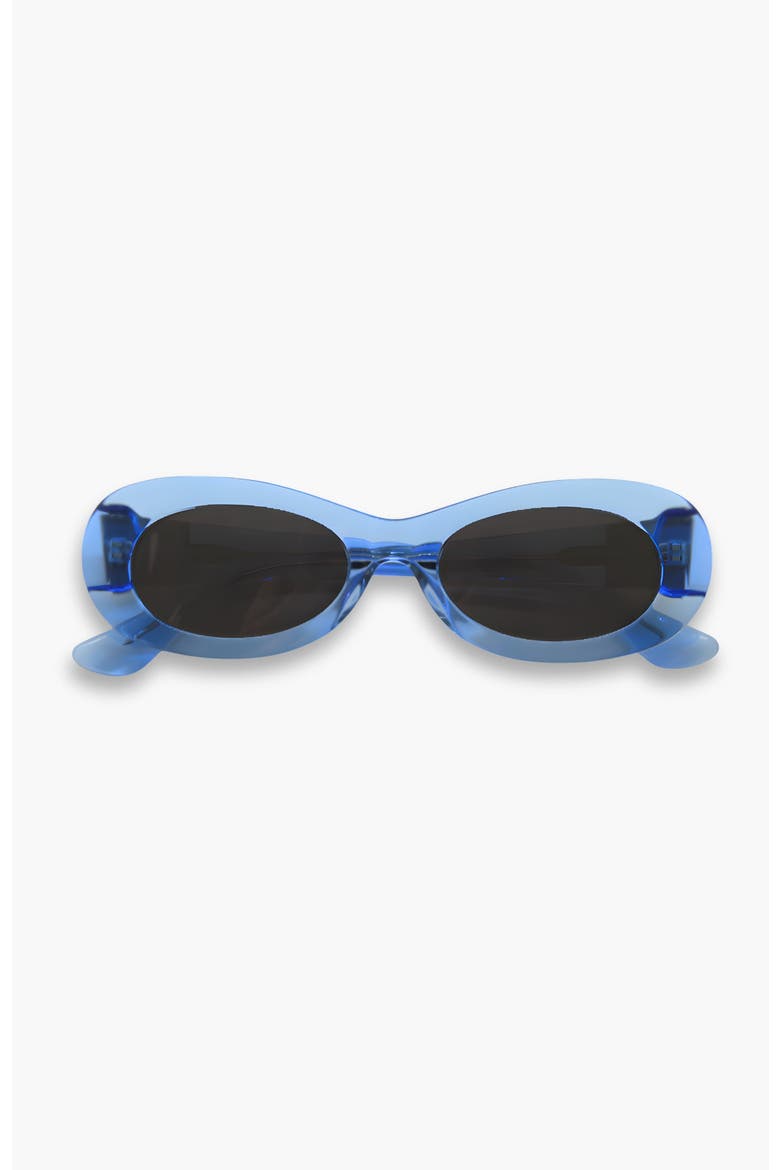 SoHo Oval Polarized Sunglasses, Main, color, Blue