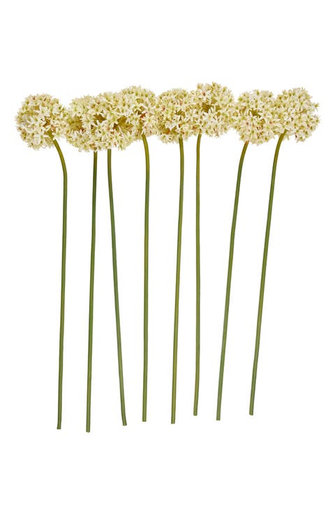 Set of 8 Tall Allium Artificial Stems