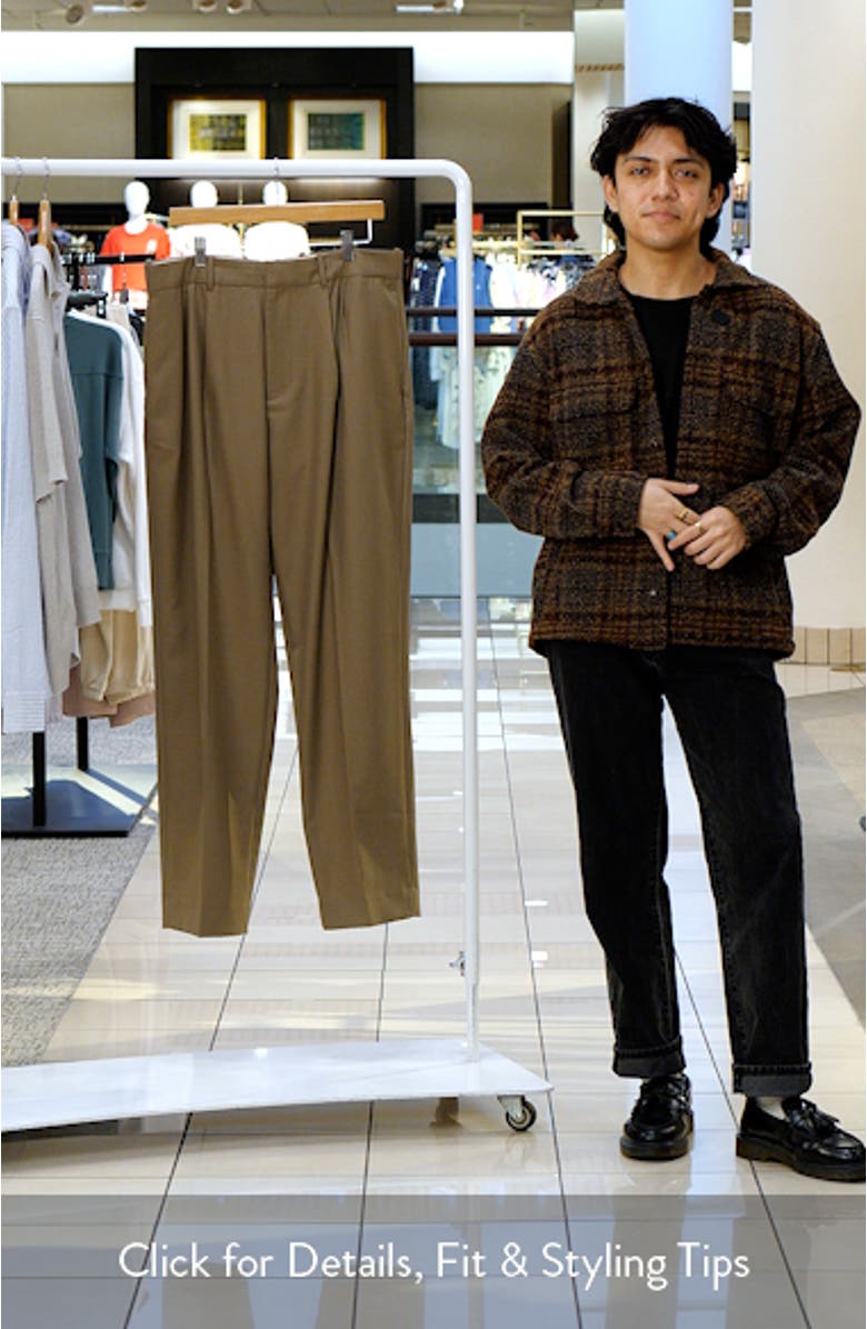 Double Pleated Wool Blend Twill Pants, sales video thumbnail