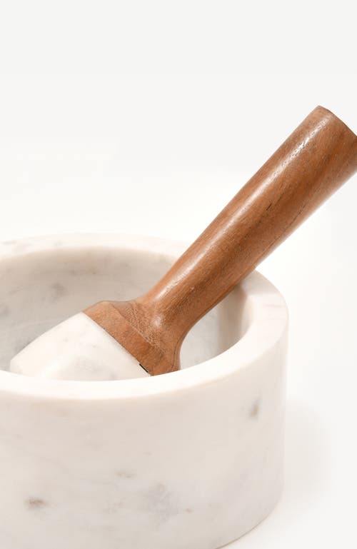 Verve Culture Marble Mortar And Pestle In White