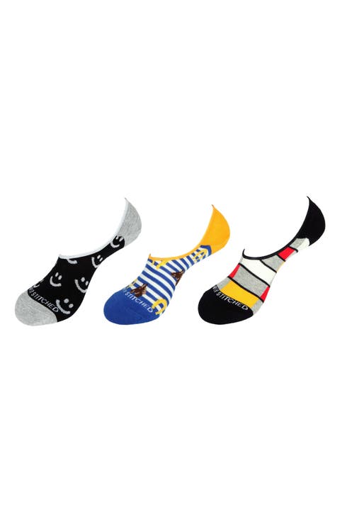 Assorted 3-Pack No Show Socks