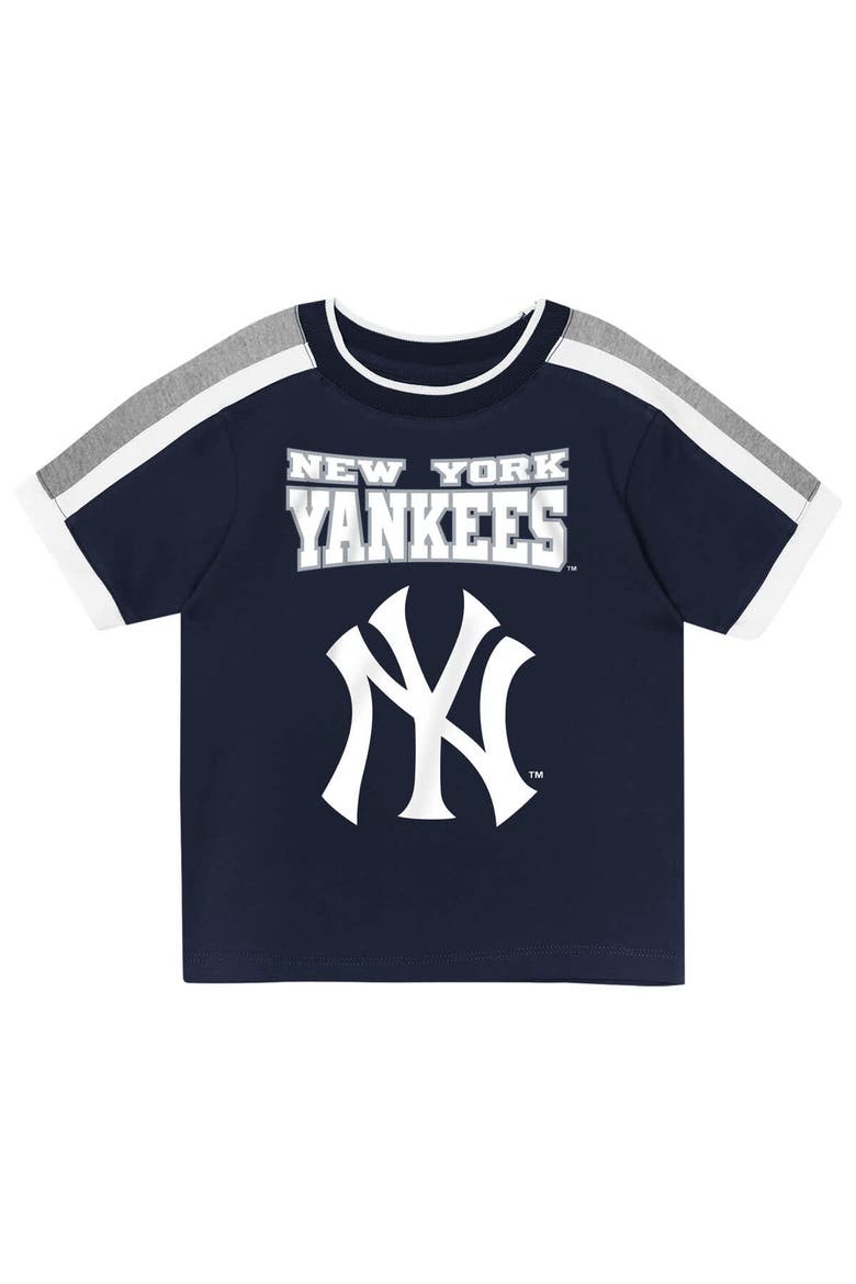 Toddler Outerstuff Navy New York Yankees Ground Ball T-Shirt & Shorts Set, Alternate, color, Navy