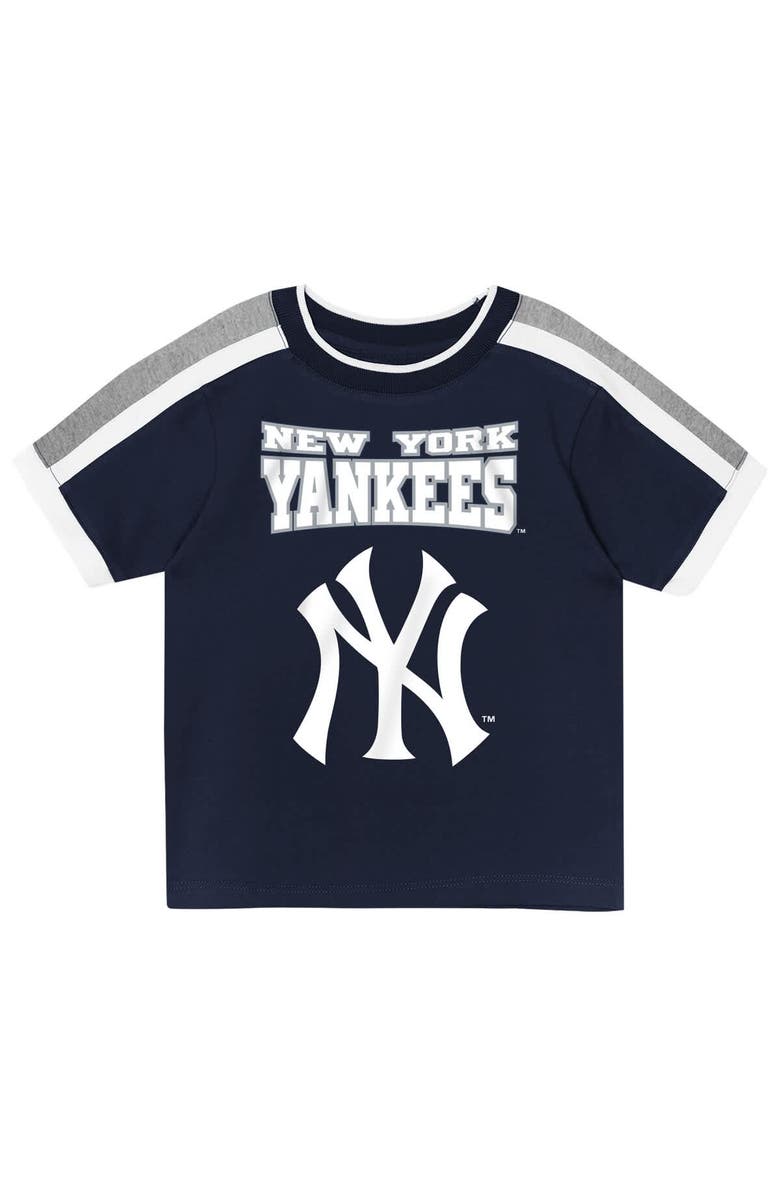 Outerstuff Toddler Outerstuff Navy New York Yankees Ground Ball T-Shirt & Shorts Set, Alternate, color, Navy