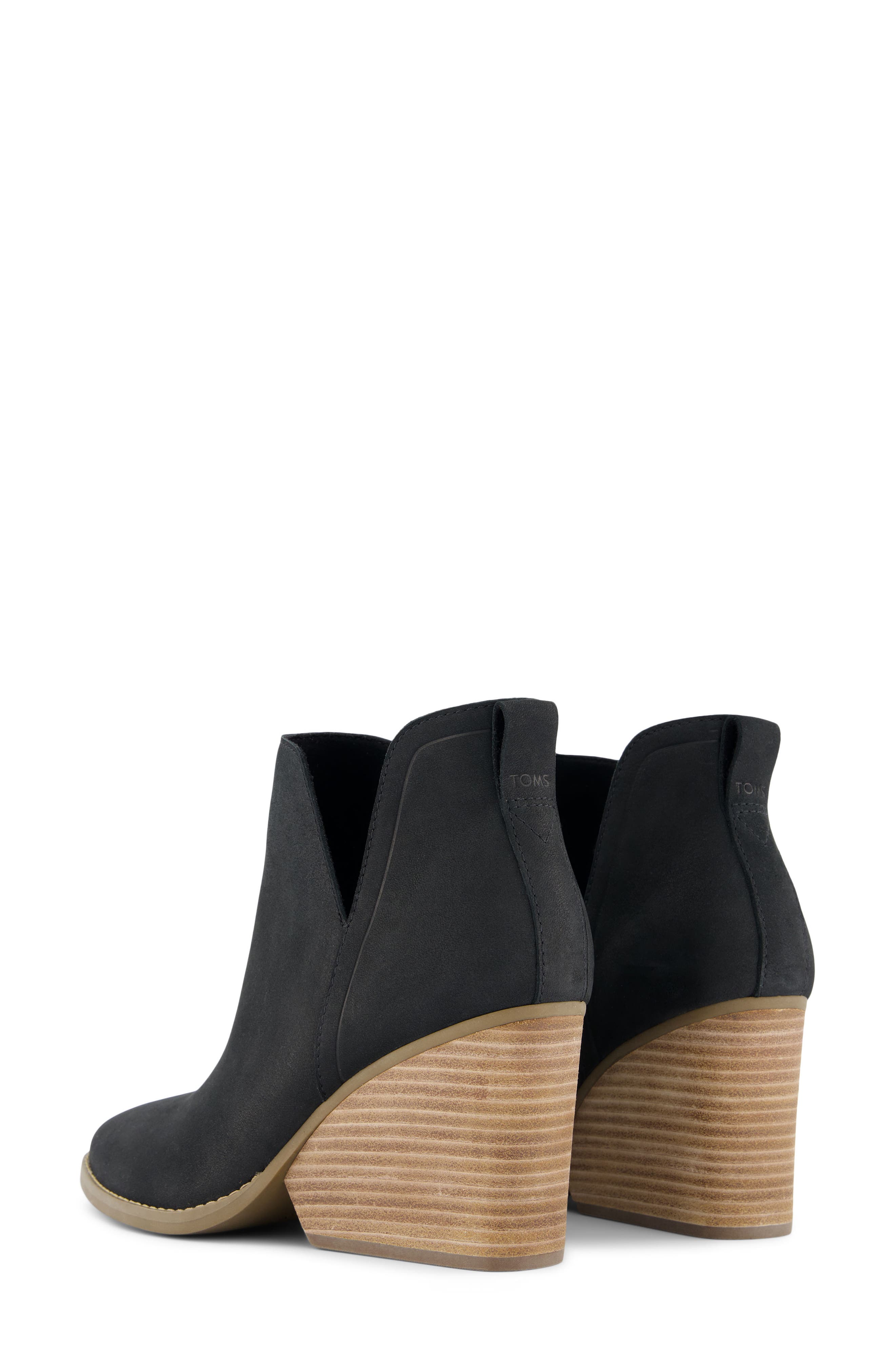 TOMS Eliza Suede Bootie, Alternate, color, Black