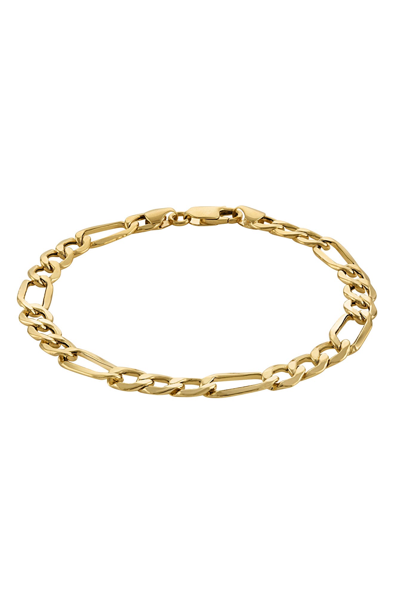 FZN 10K Gold Figaro Chain Bracelet