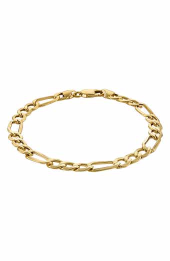FZN 10K Gold Figaro Chain Bracelet