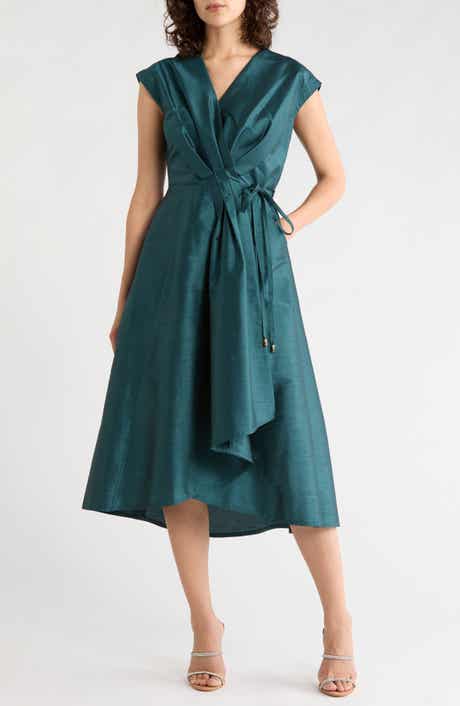 Pleated Wrap Dress