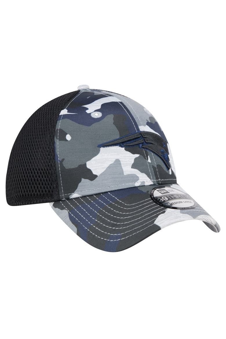Men's New Era Camo/Black New England Patriots Active 39THIRTY Flex Hat, Alternate, color, Camo
