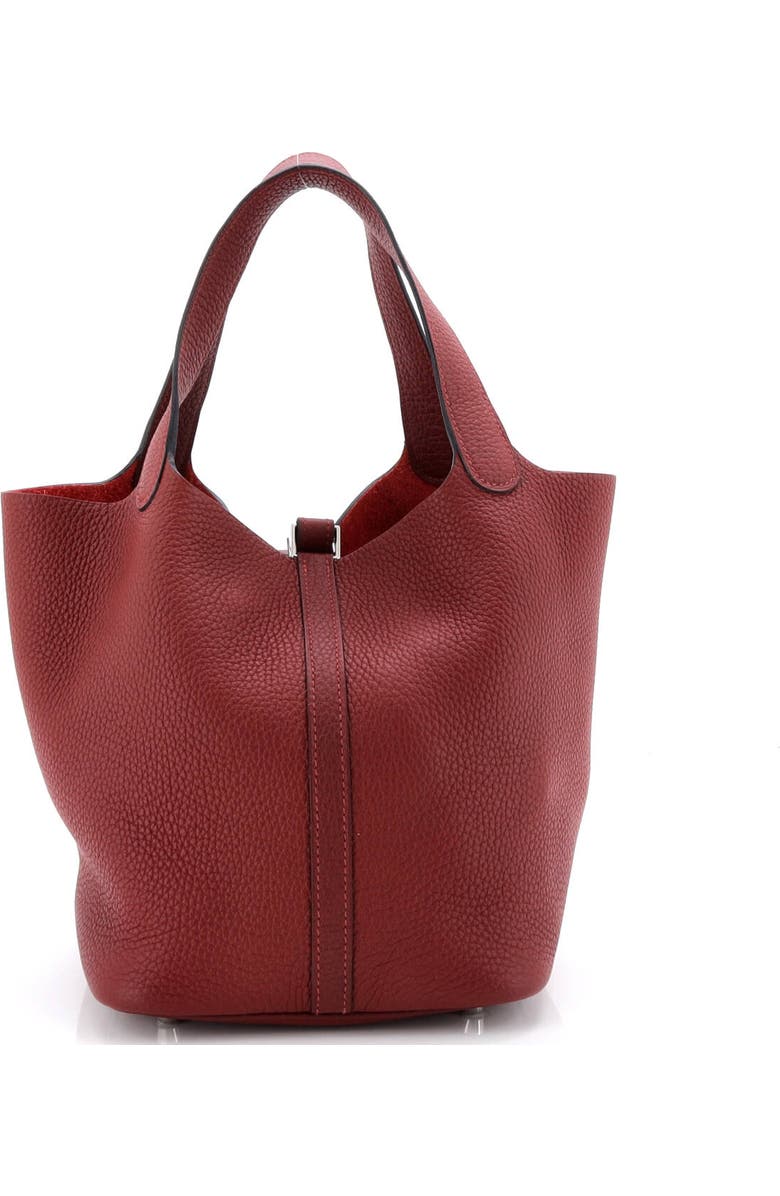 Pre-Owned Hermes Picotin Lock Bag Clemence MM, Alternate, color, Rouge H