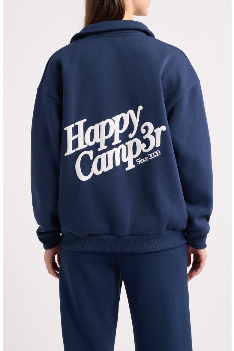 Varsity Graphic Quarter Zip Pullover, Alternate, color, NAVY