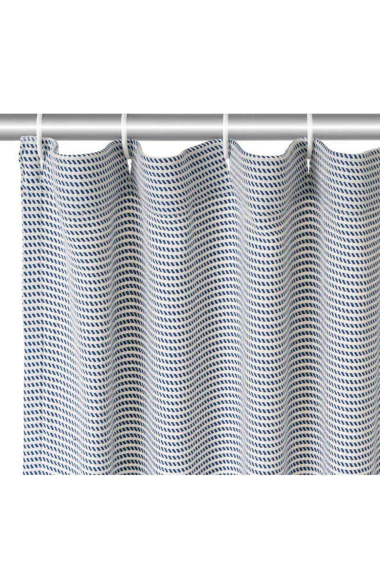 Pixel Shower Curtain, Alternate, color, Denim Blue