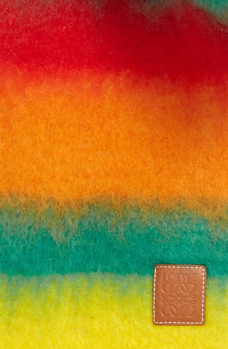 Loewe Stripe Mohair & Wool Blend Scarf, Alternate, color,