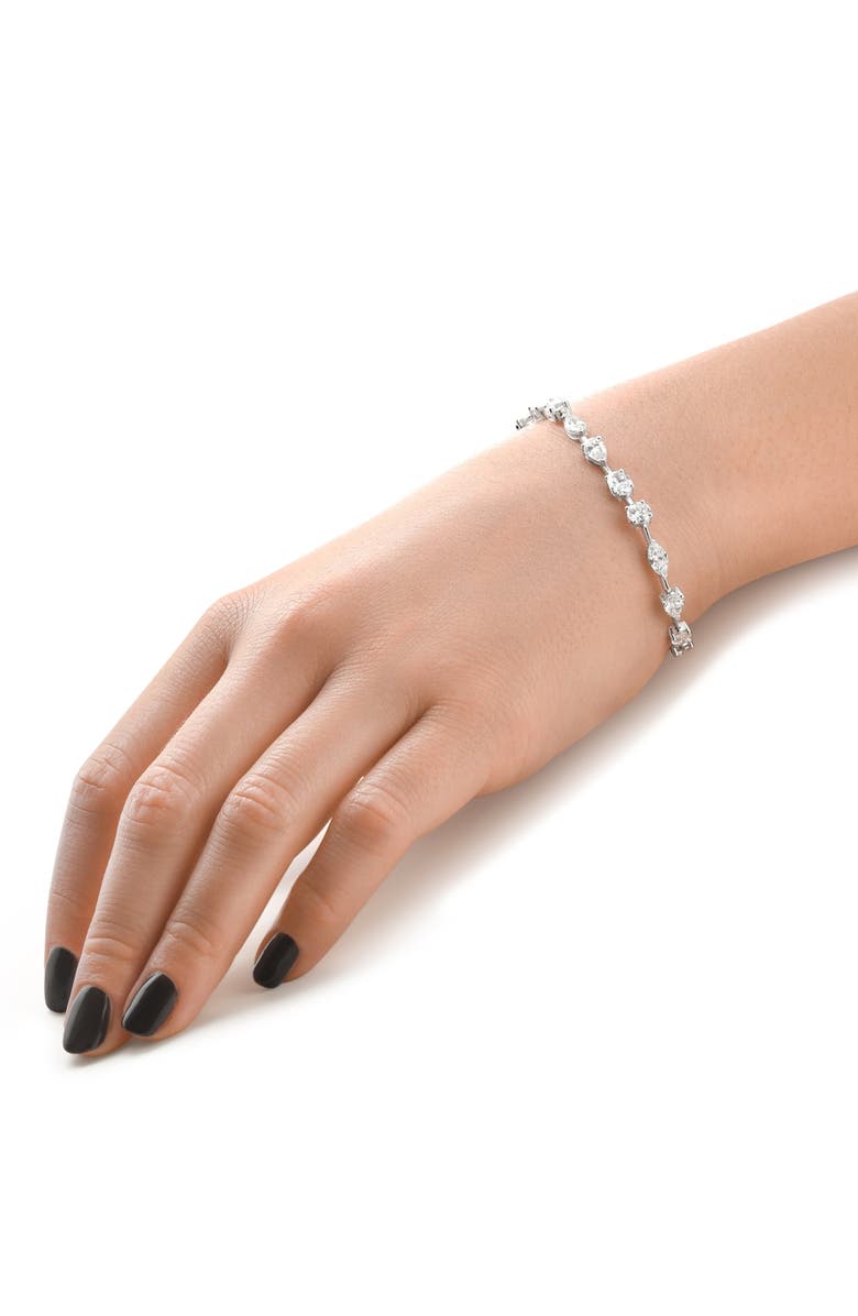 Bliss Diamond 5Ct Mixed Cut Diamond Tennis Bracelet 7" 14k Gold Lab Grown, Alternate, color, 14K White Gold