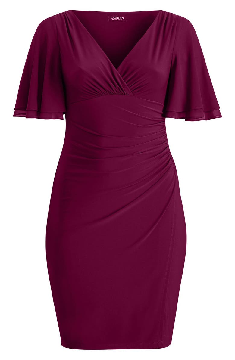 Lauren Ralph Lauren Mildia Ruched Flutter Sleeve Dress, Alternate, color,
