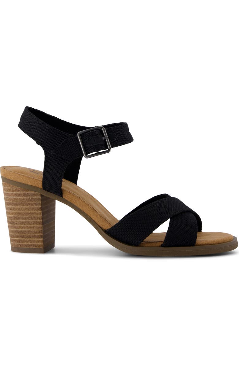 TOMS Majorca Ankle Strap Sandal, Alternate, color, Black