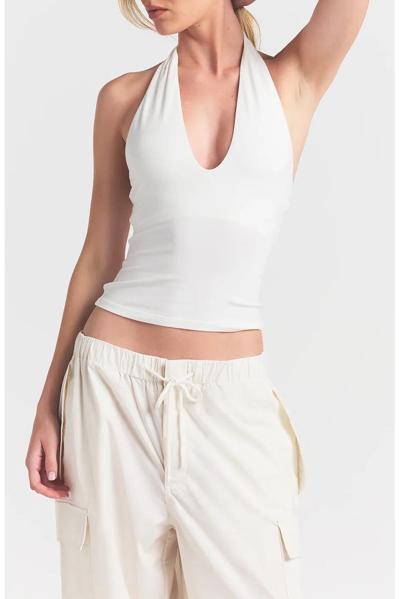 Smooth Layers Halter Neck Camisole, Main, color, EGRET