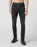PHILIPP PLEIN Denim Trousers Slim Fit Basic Men
