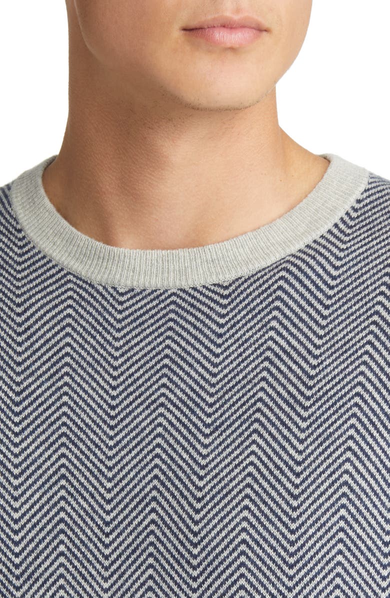 Scott Barber Herringbone Crewneck Sweater, Alternate, color,