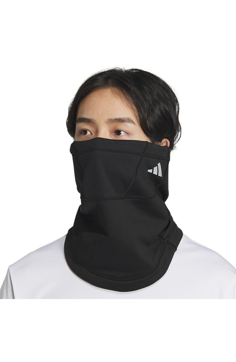 AGRON Alphaskin Two Fleece Neck Warmer, Alternate, color, Black/ Silver Reflective