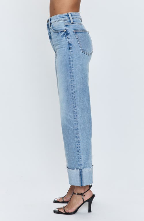 Pistola Lana Raw Hem Ankle Wide Leg Jeans In Snowcat