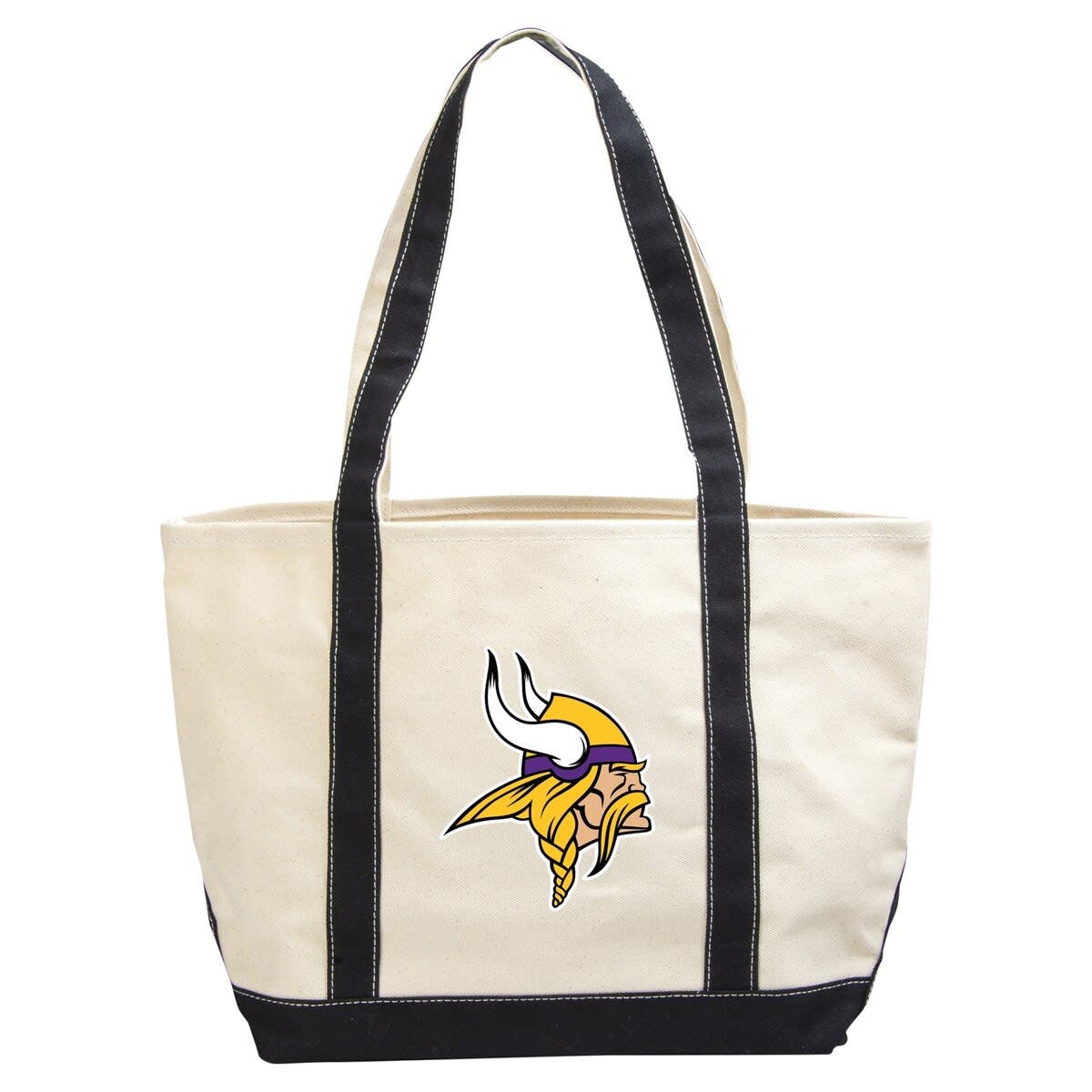 LOGO BRANDS Minnesota Vikings Canvas Tote Bag, Main, color, 