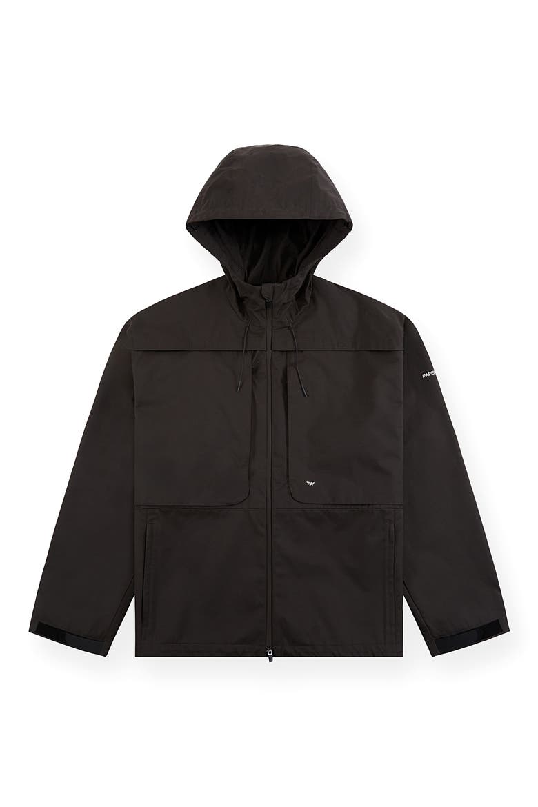 Planes Hooded Cotton Blend Jacket, Main, color, CHARCOAL