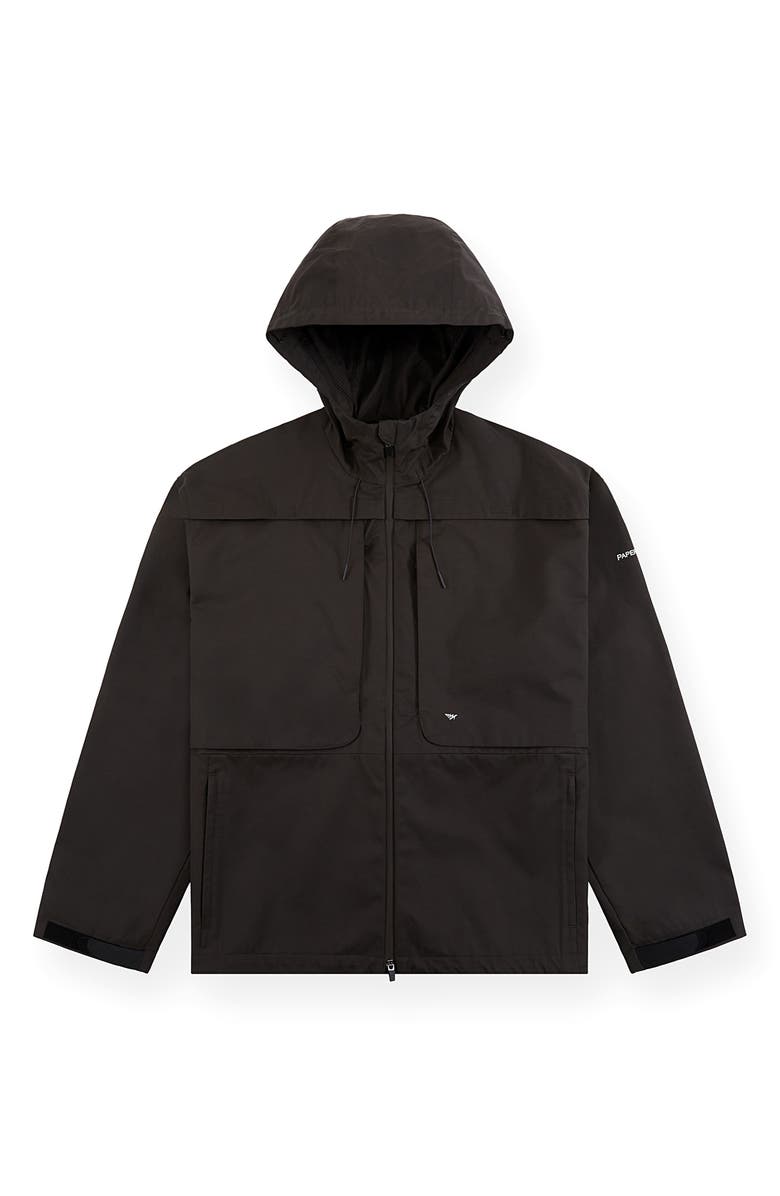 PAPER PLANES Planes Hooded Cotton Blend Jacket, Main, color, Charcoal