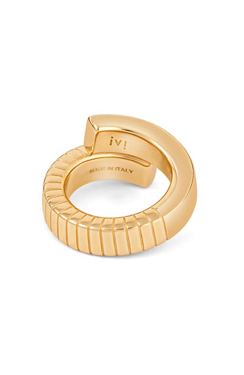 Ivi Los Angeles Wide Joia Twist Ring In Yellow Gold