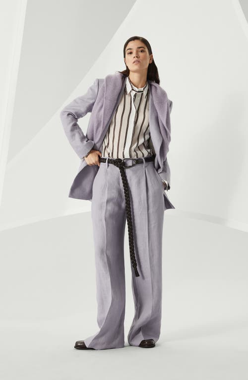 Brunello Cucinelli Loose Pleated Trousers In Lilac