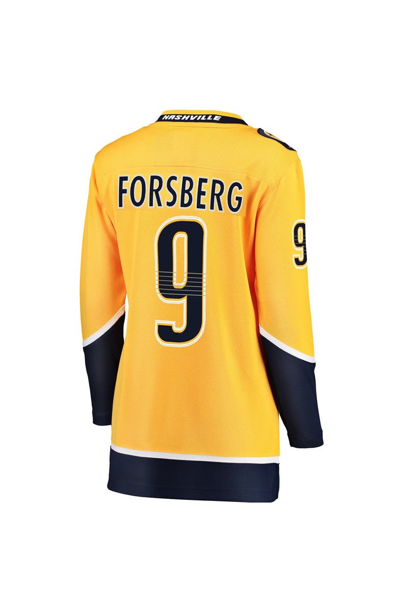 FANATICS Women's Fanatics Branded Filip Forsberg Gold Nashville Predators Breakaway Player Jersey, Alternate, color, Gold