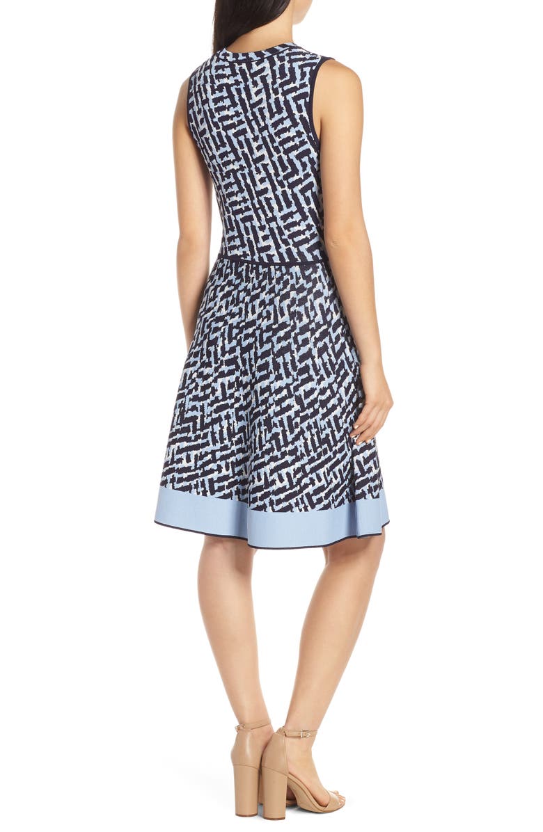 Eliza J Fit & Flare Sweater Dress, Alternate, color, 