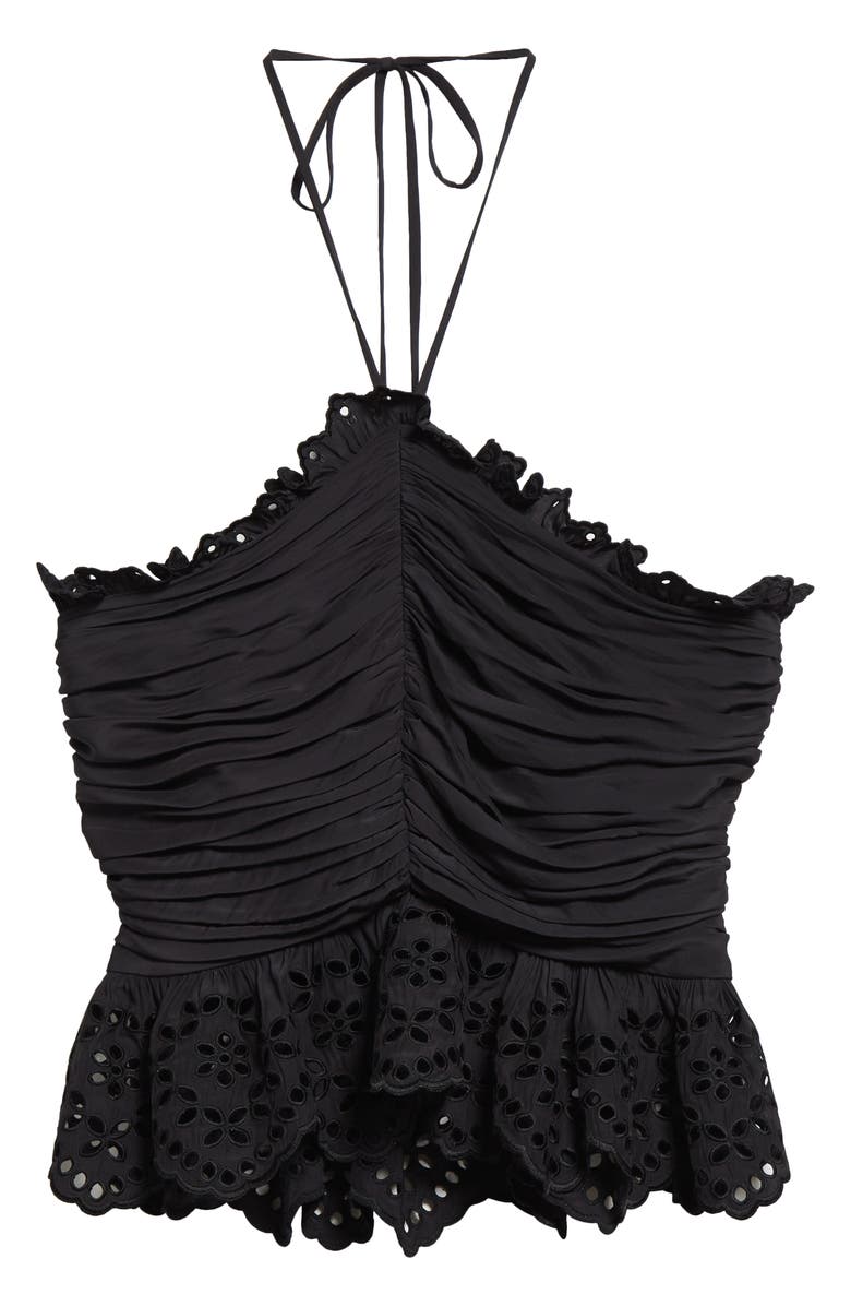 Ramy Brook Michelle Eyelet Peplum Halter Top, Alternate, color,