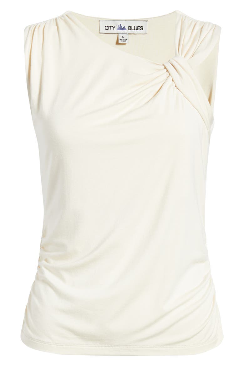Asymmetric Neck Sleeveless Top, Alternate, color, BEIGE