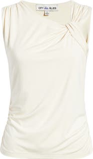 CITY BLUES Asymmetric Neck Sleeveless Top