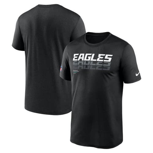 Nike Black Philadelphia Eagles Sideline Legend Performance T-shirt In Black
