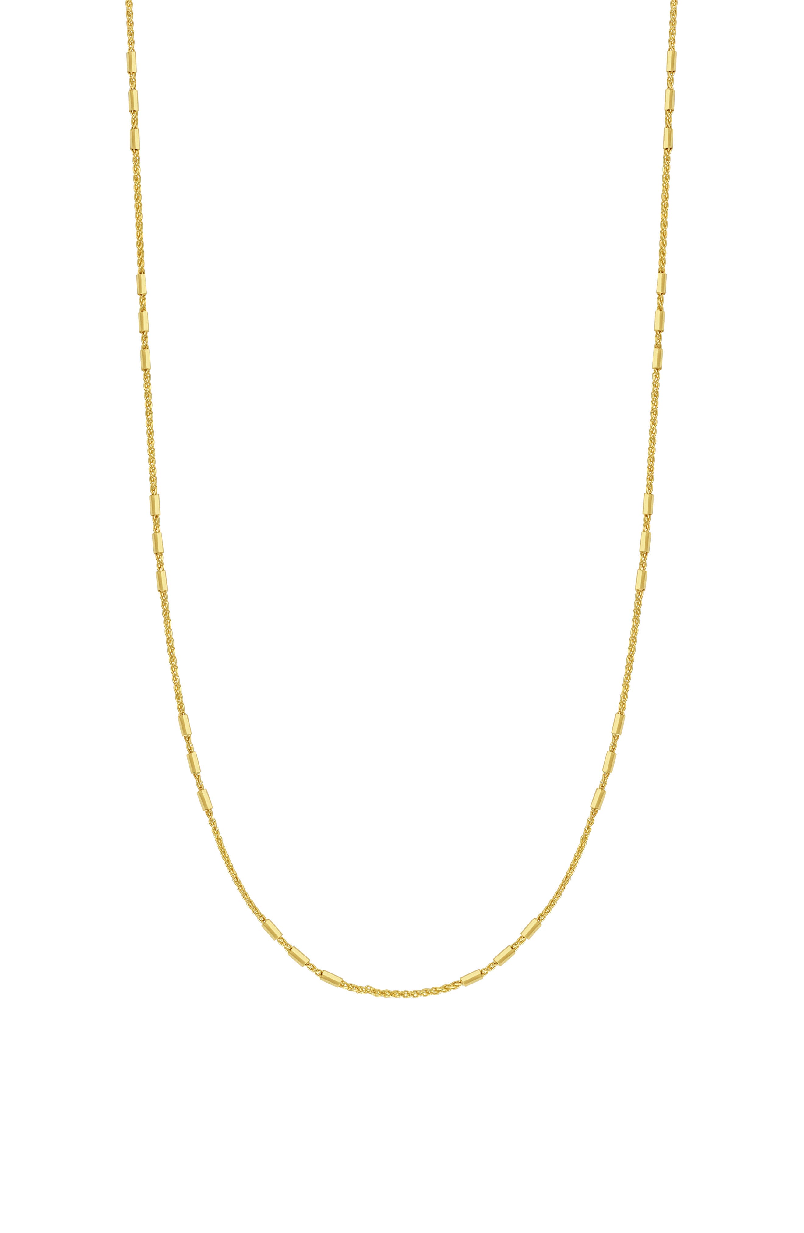 Bony Levy 14K Gold Bar Station Chain Necklace