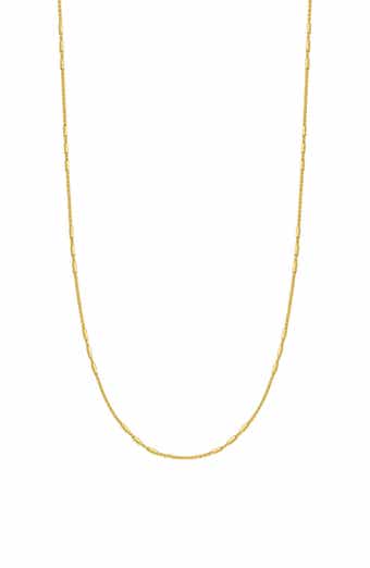 Bony Levy 14K Gold Bar Station Chain Necklace