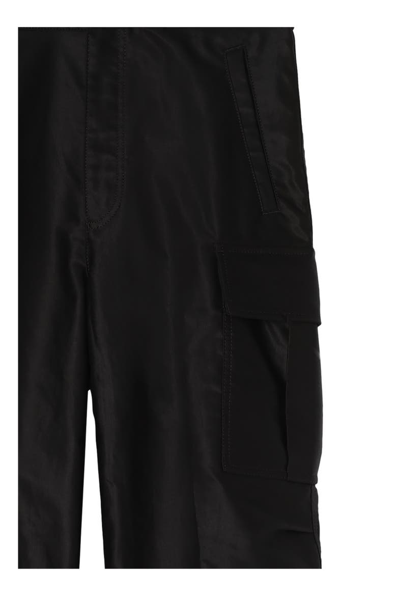 Cotton Sateen Cargo Trousers, Alternate, color, Black