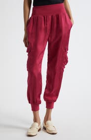 Cinq à Sept Giles Cupro Crop Cargo Joggers