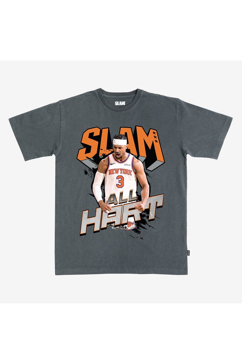 Unisex SLAM Josh Hart Charcoal New York Knicks T-Shirt, Main, color, Charcoal